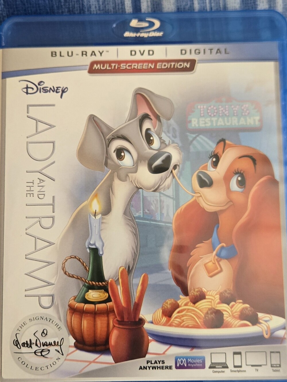 Disney Lady and the Tramp Blu-ray — White, Gray, Orange, Blue